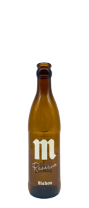 Serigrafía Industrial de Botellas de Vidrio • Botella Marrón de Cerveza con Serigrafía • Aragonesa de Mateados